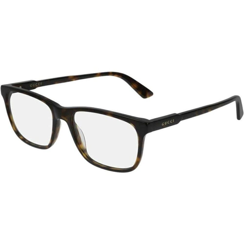 Authentic Gucci Rectangular Women's Eyeglasses Havana W/Demo Lens GG0490O 002